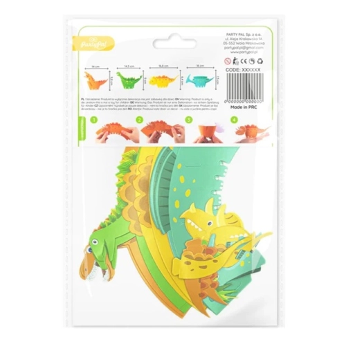 Papilotki osłonki dinozaury babeczki muffinki 8x